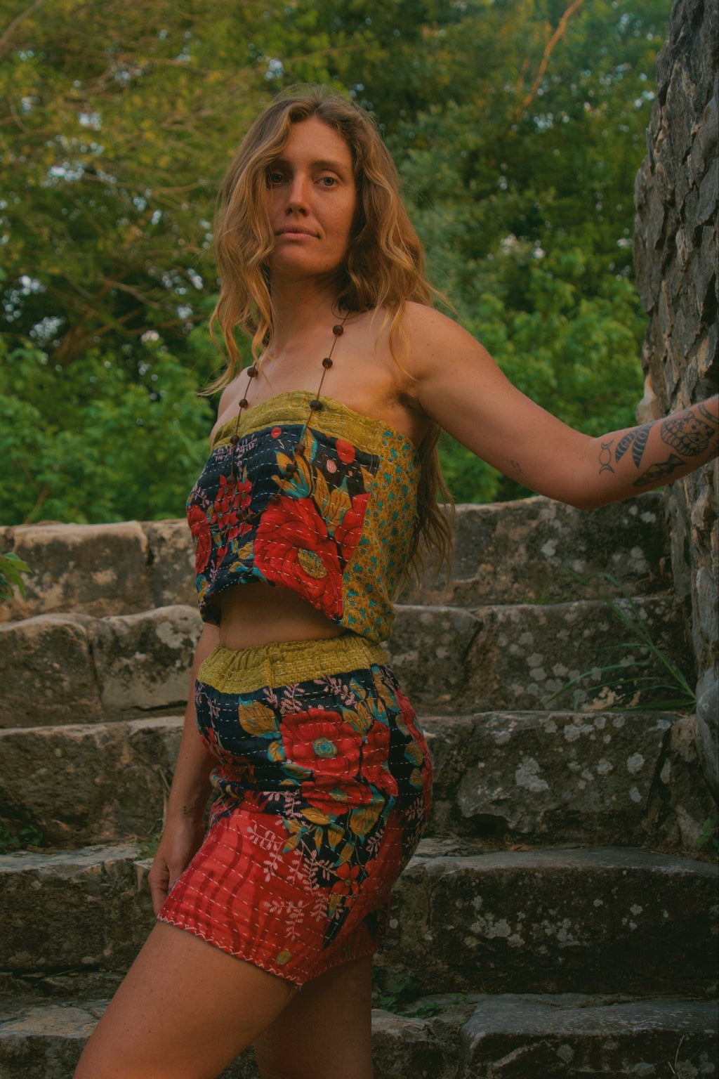 Hibiscus Mini Skirt - Molly Dart