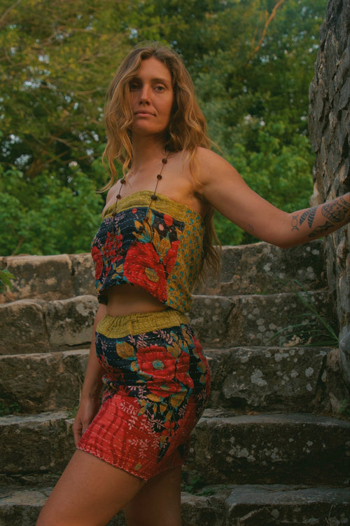 Hibiscus Mini Skirt - Molly Dart