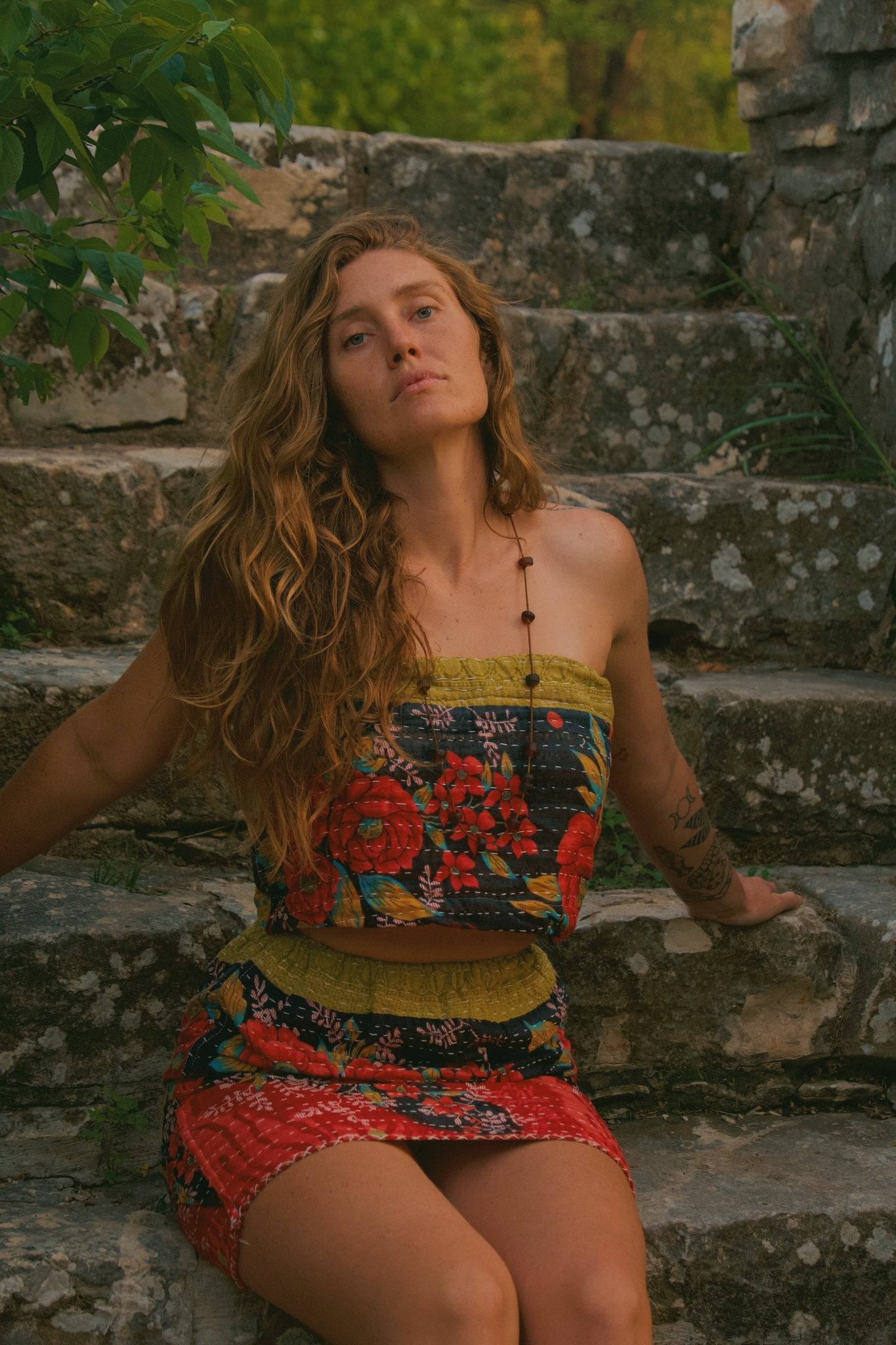 Hibiscus Mini Skirt - Molly Dart