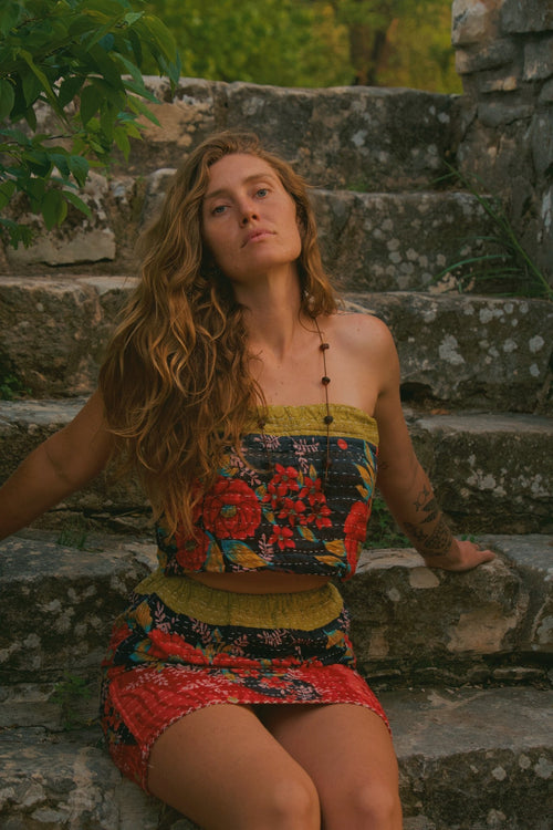 Hibiscus Mini Skirt - Molly Dart