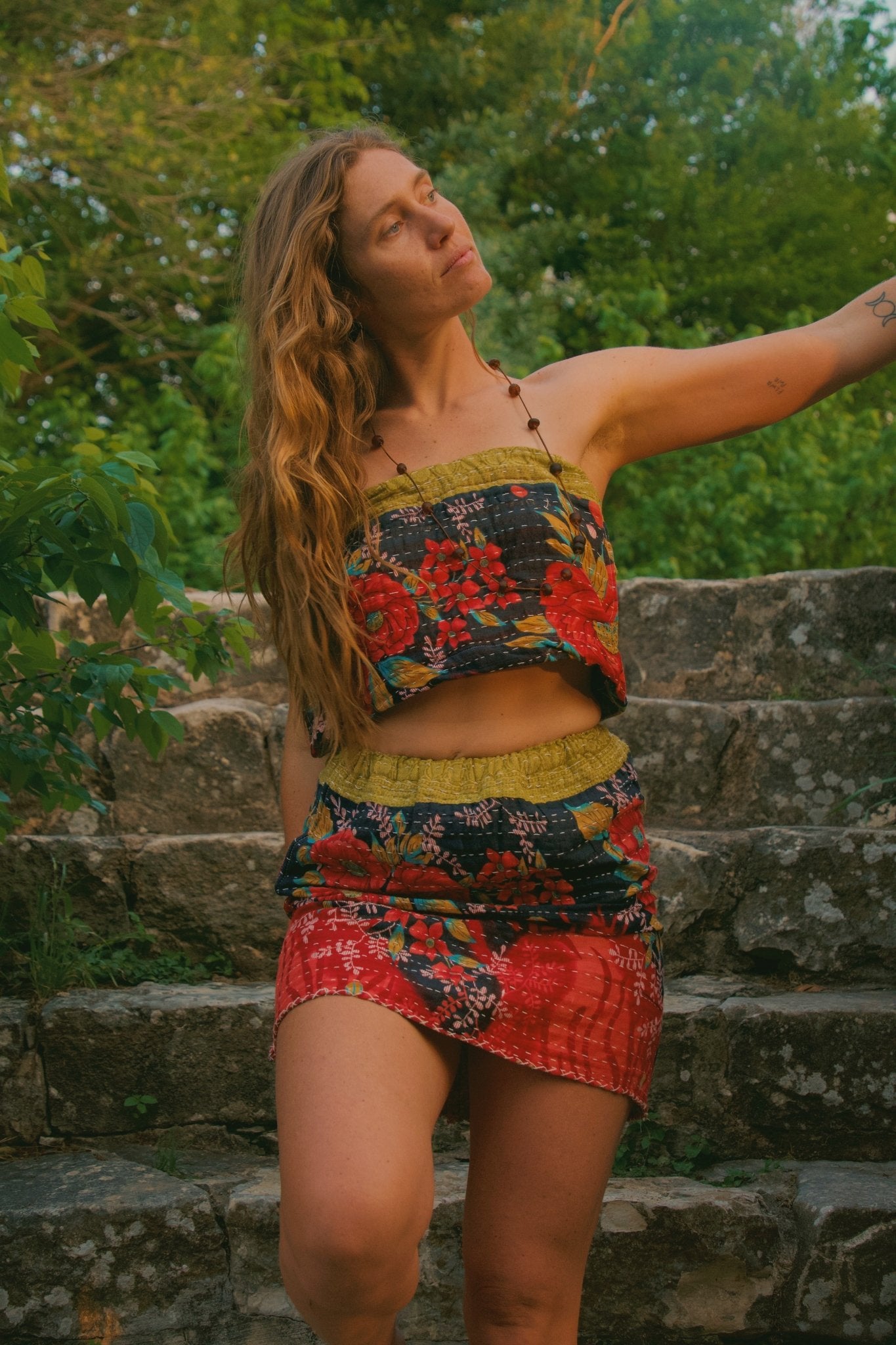 Hibiscus Mini Skirt - Molly Dart