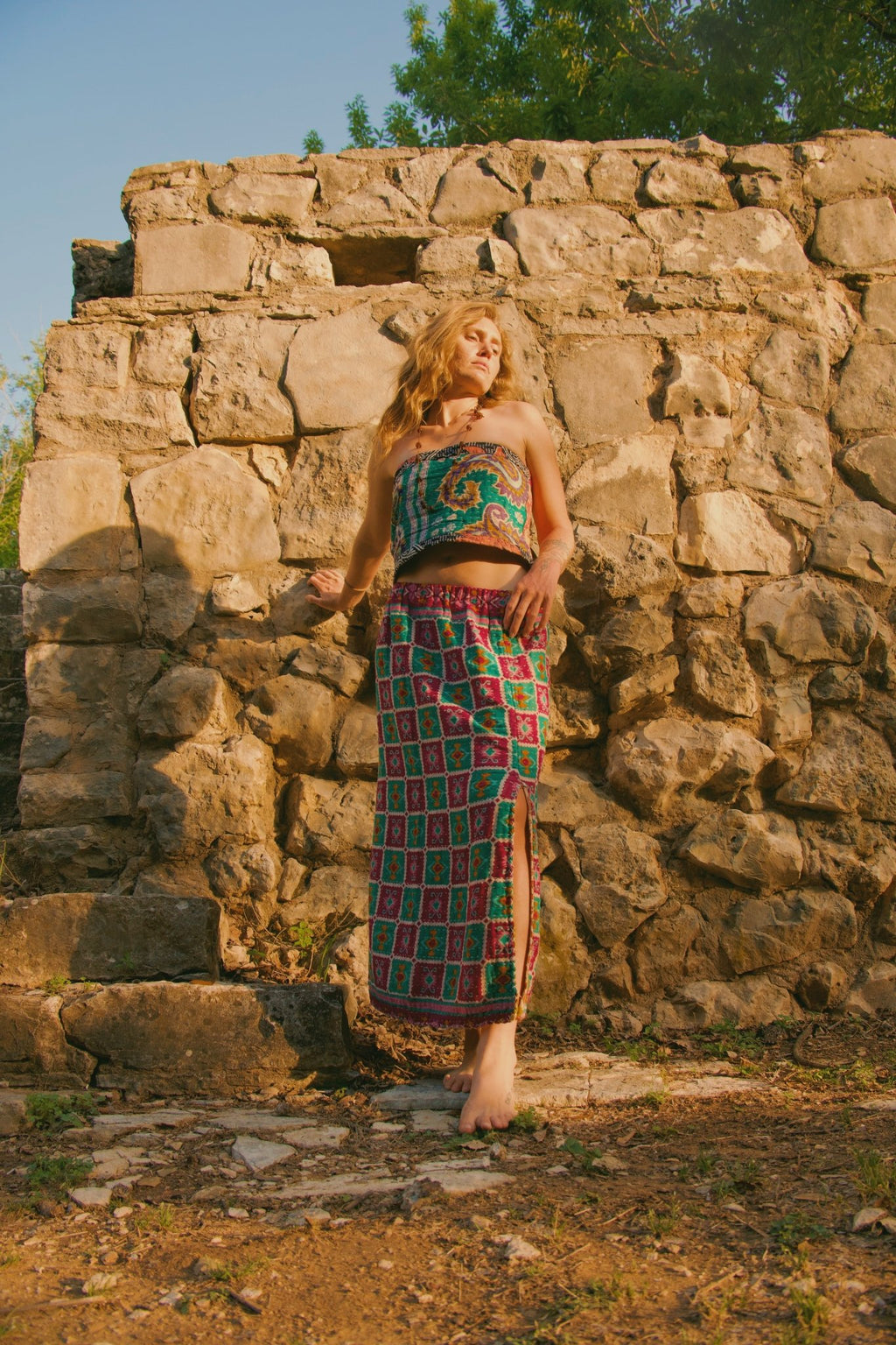 Prickly Pear Maxi Skirt - Molly Dart
