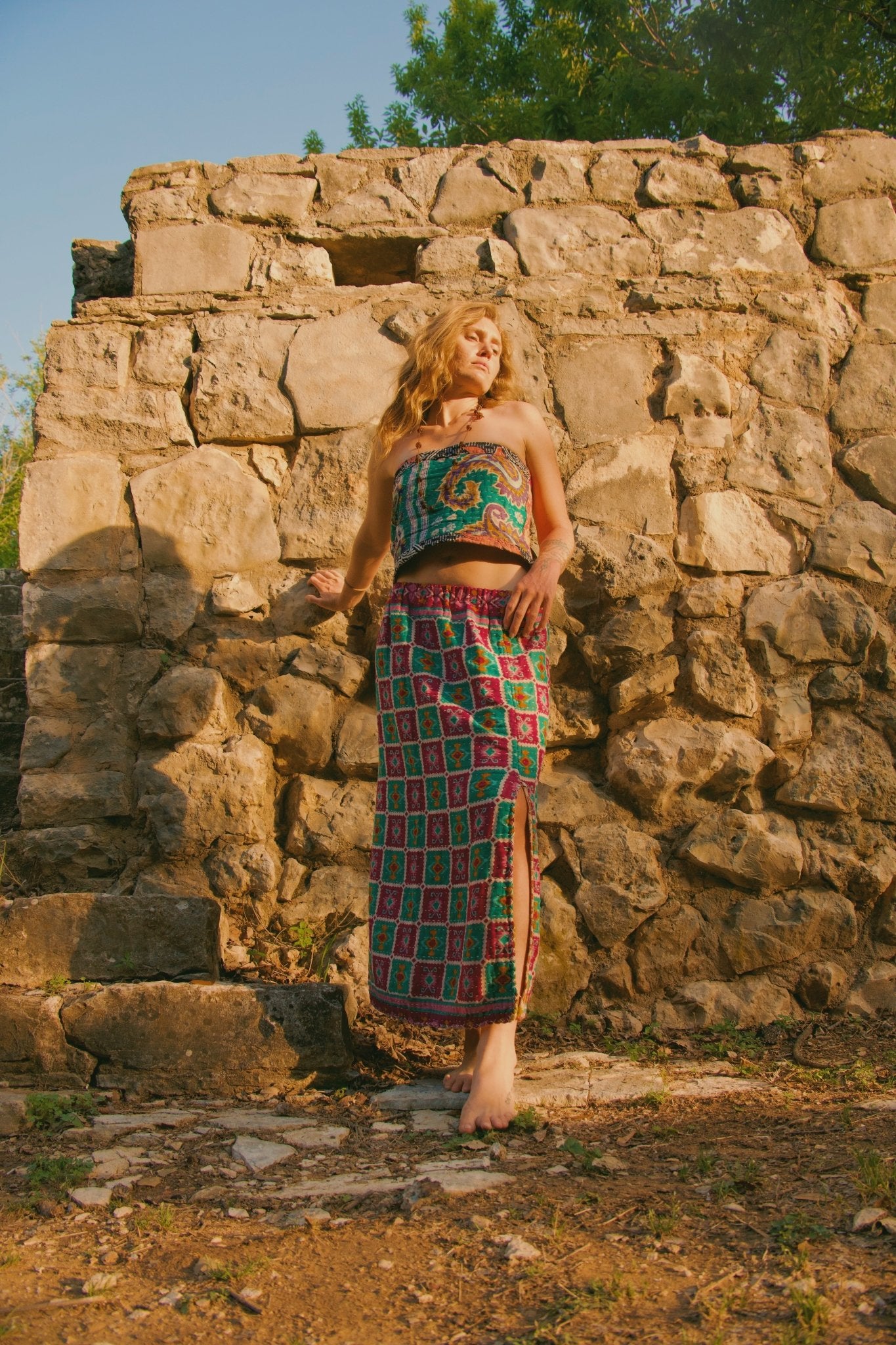 Prickly Pear Maxi Skirt - Molly Dart